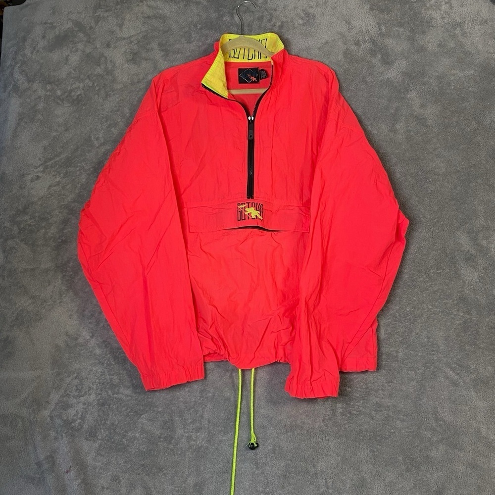 Vintage Gotcha Windbreaker Bright‎ Red/Yellow Size L
